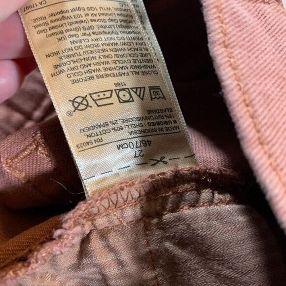 Gap Womens 27 Denim Jeans Dusty Pink Skinny Ankle Fray High Rise Stretch - Picture 6 of 12